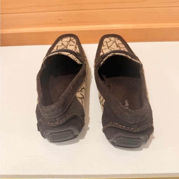 Calvin Klein Brown Monogram Loafers - Picture 3 of 5
